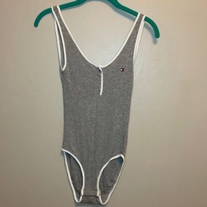 Tommy Hilfiger Grey Tank Top Sz small bodysuit